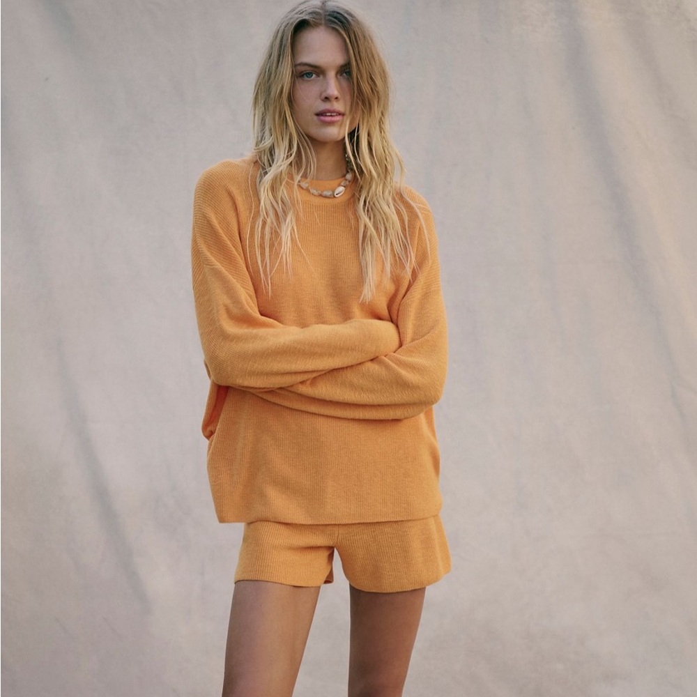 Free People Malibu Solid Surf Set. Size S. Color Yellow/orange.